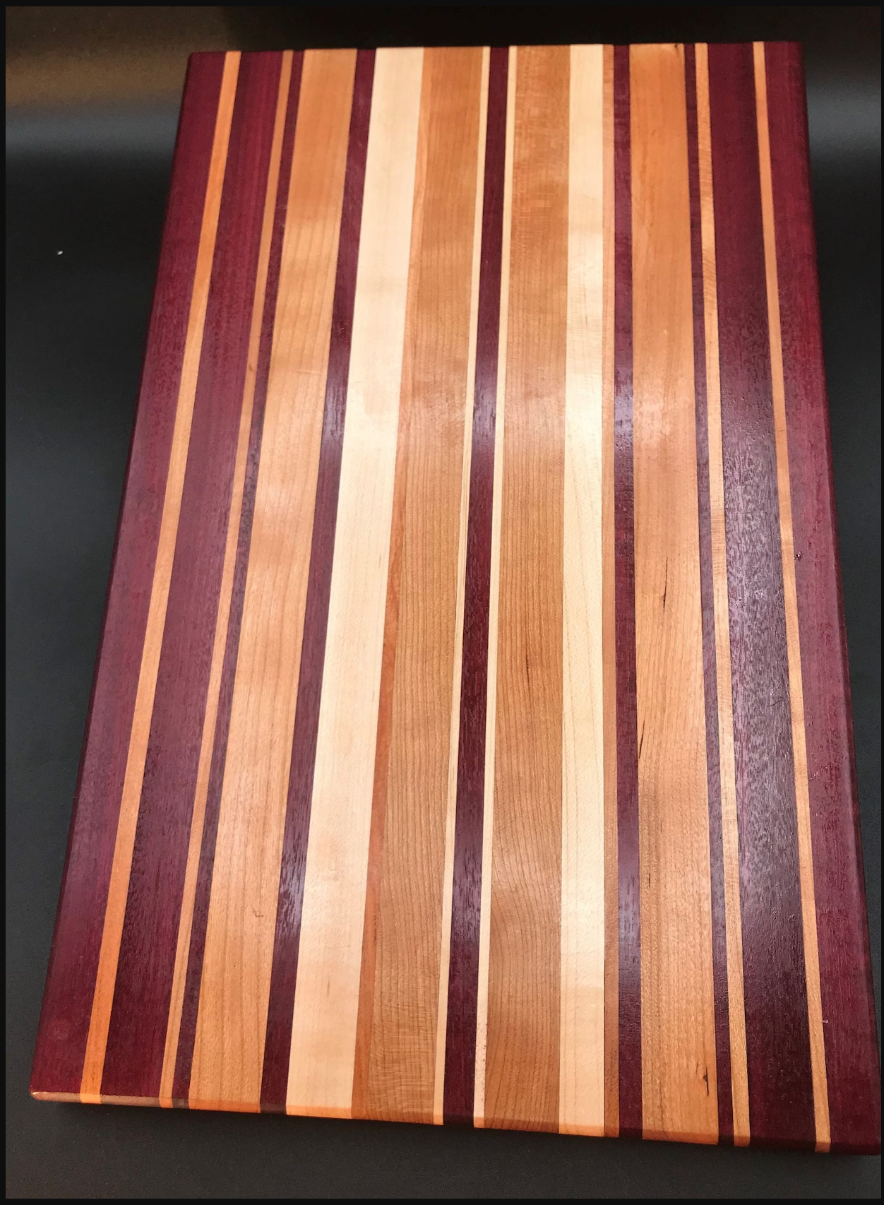 Exotic Edge Grain Cutting Board with Juice Groove