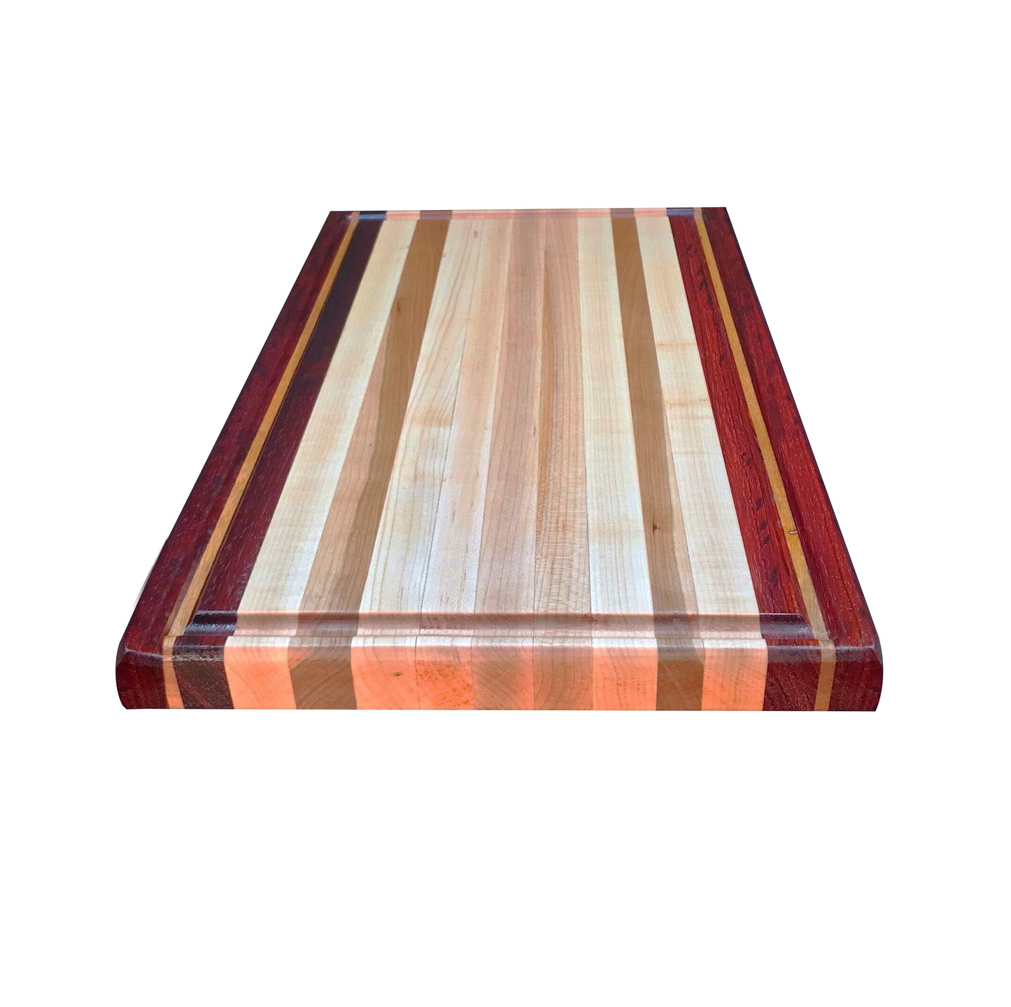 Exotic Edge Grain Cutting Board with Juice Groove