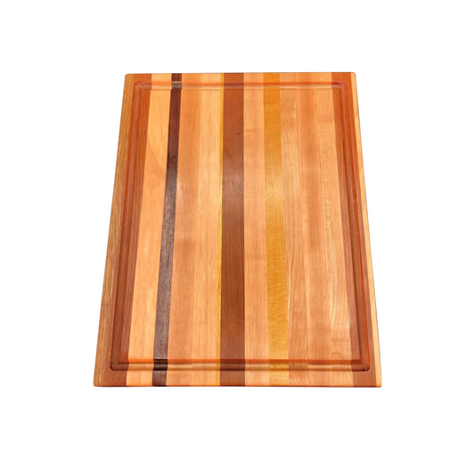 Exotic Edge Grain Cutting Board with Juice Well