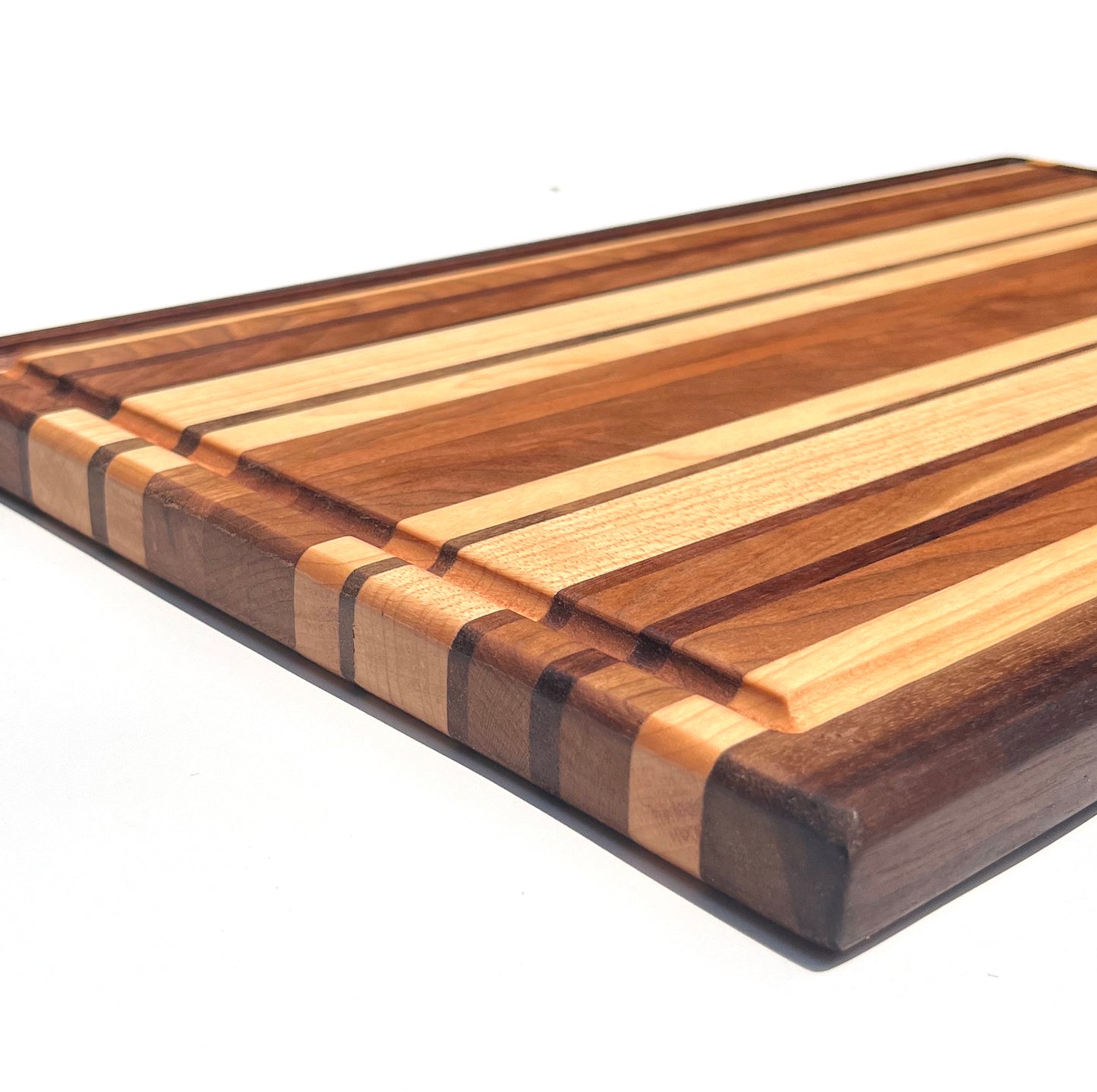 Exotic Edge Grain Cutting Board with Juice Groove