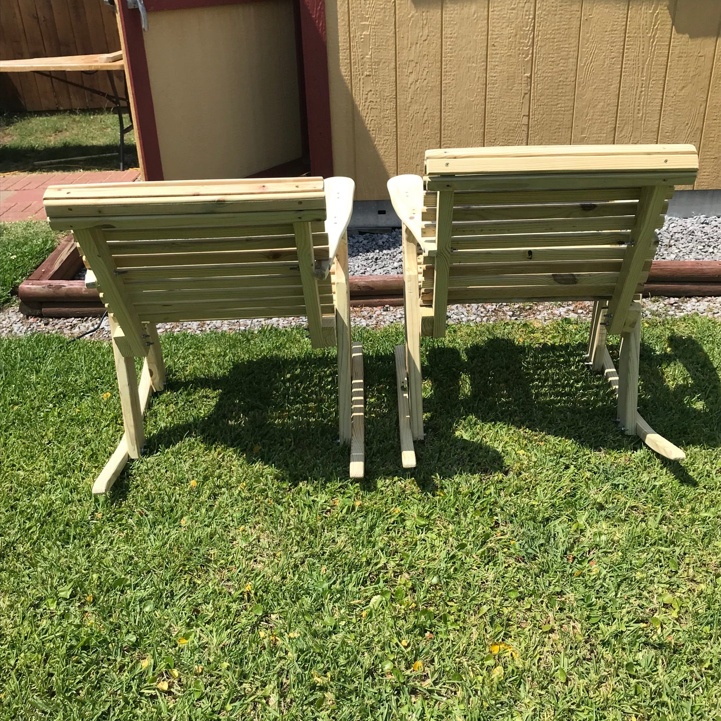 Adult Low Back Rocking Chair - Amish Style Rollback Design