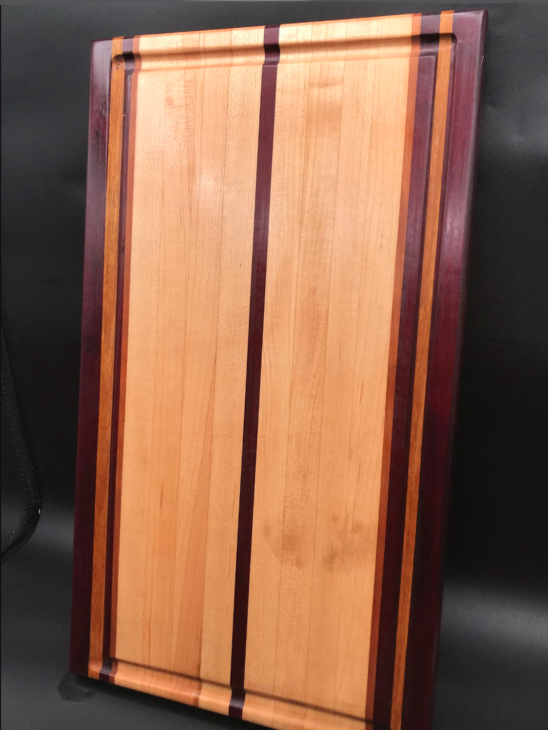 Exotic Edge Grain Cutting Board with Juice Groove