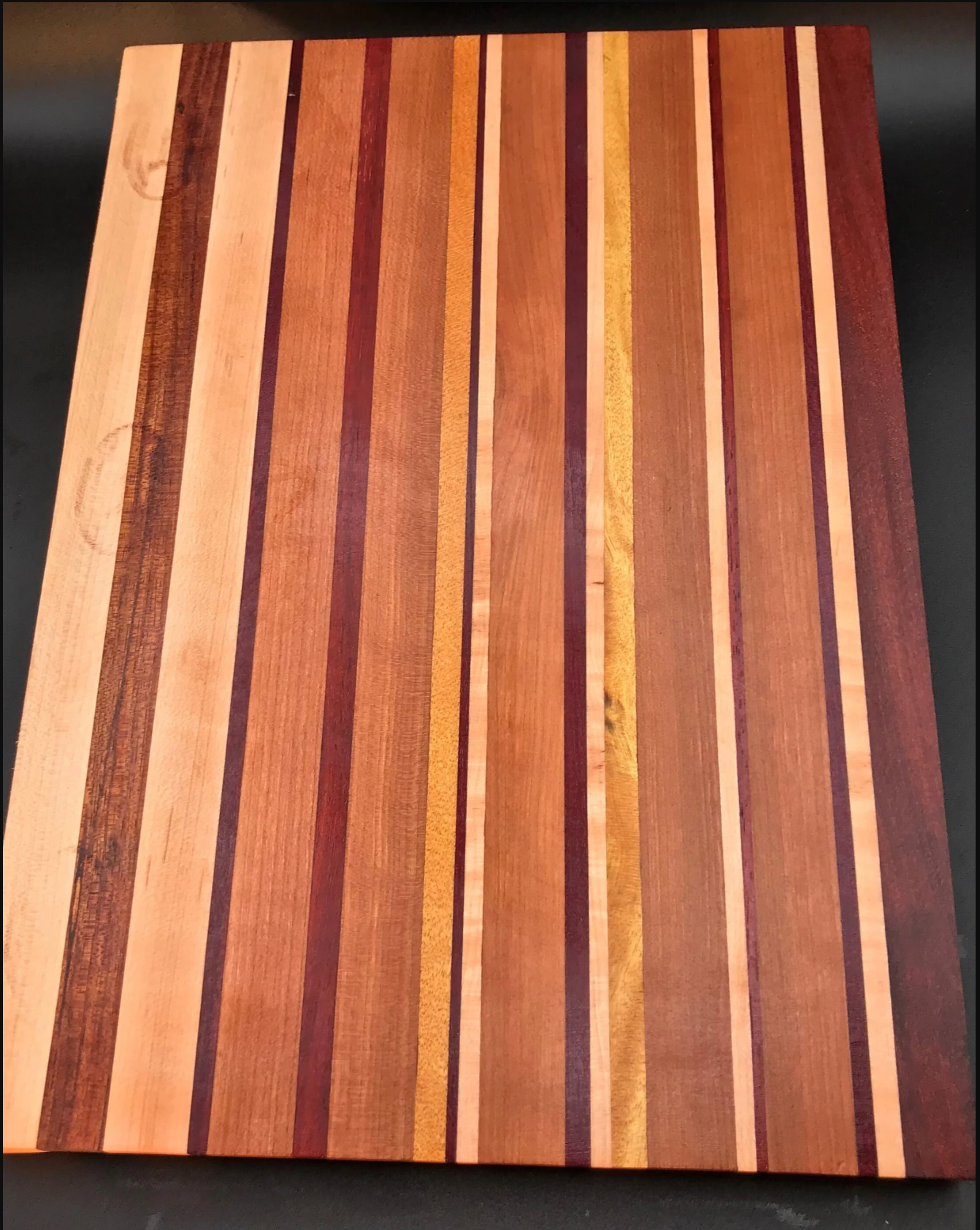 Exotic Edge Grain Cutting Board with Juice Groove