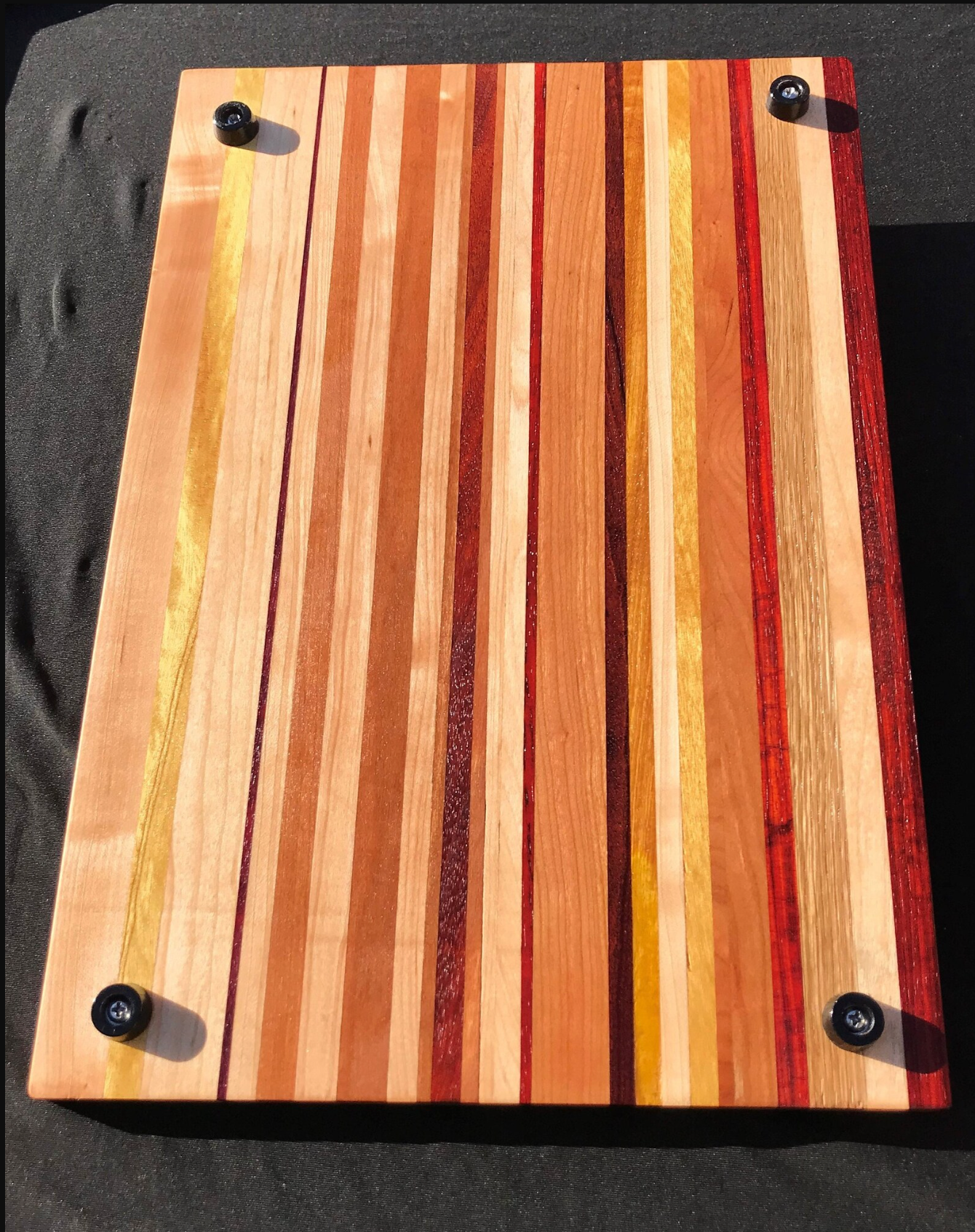 Exotic Edge Grain Cutting Board with Juice Groove