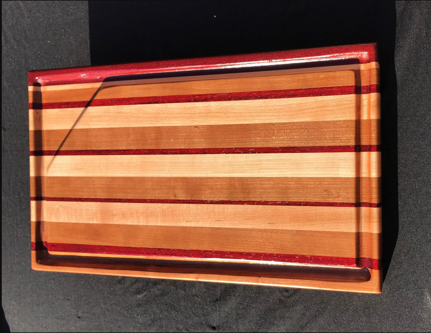 Exotic Edge Grain Cutting Board with Juice Well