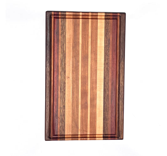 Exotic Edge Grain Cutting Board with Juice Groove