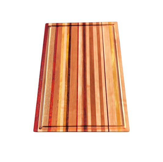 Exotic Edge Grain Cutting Board with Juice Groove