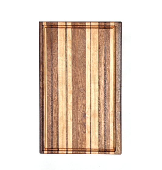 Exotic Edge Grain Cutting Board with Juice Groove