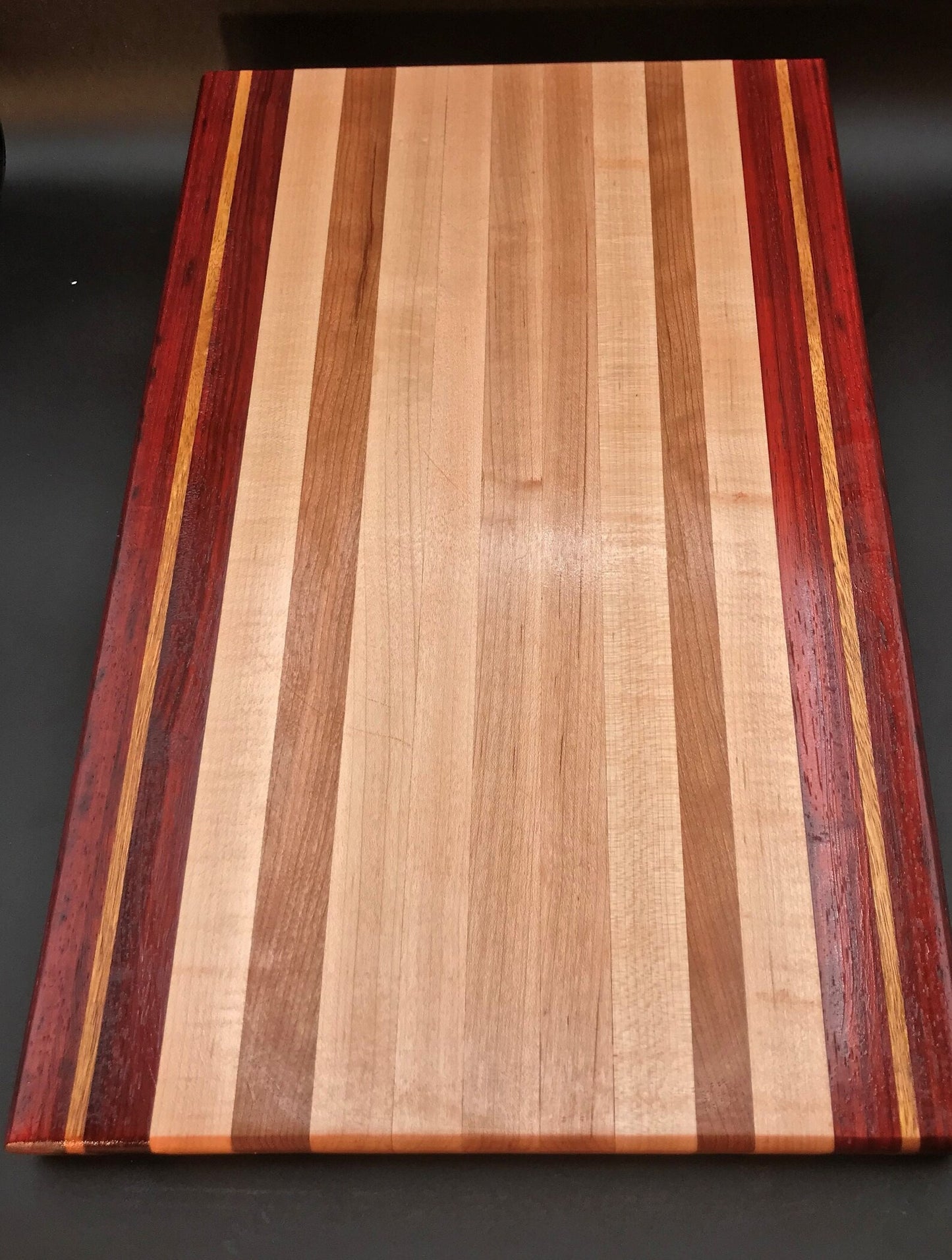 Exotic Edge Grain Cutting Board with Juice Groove